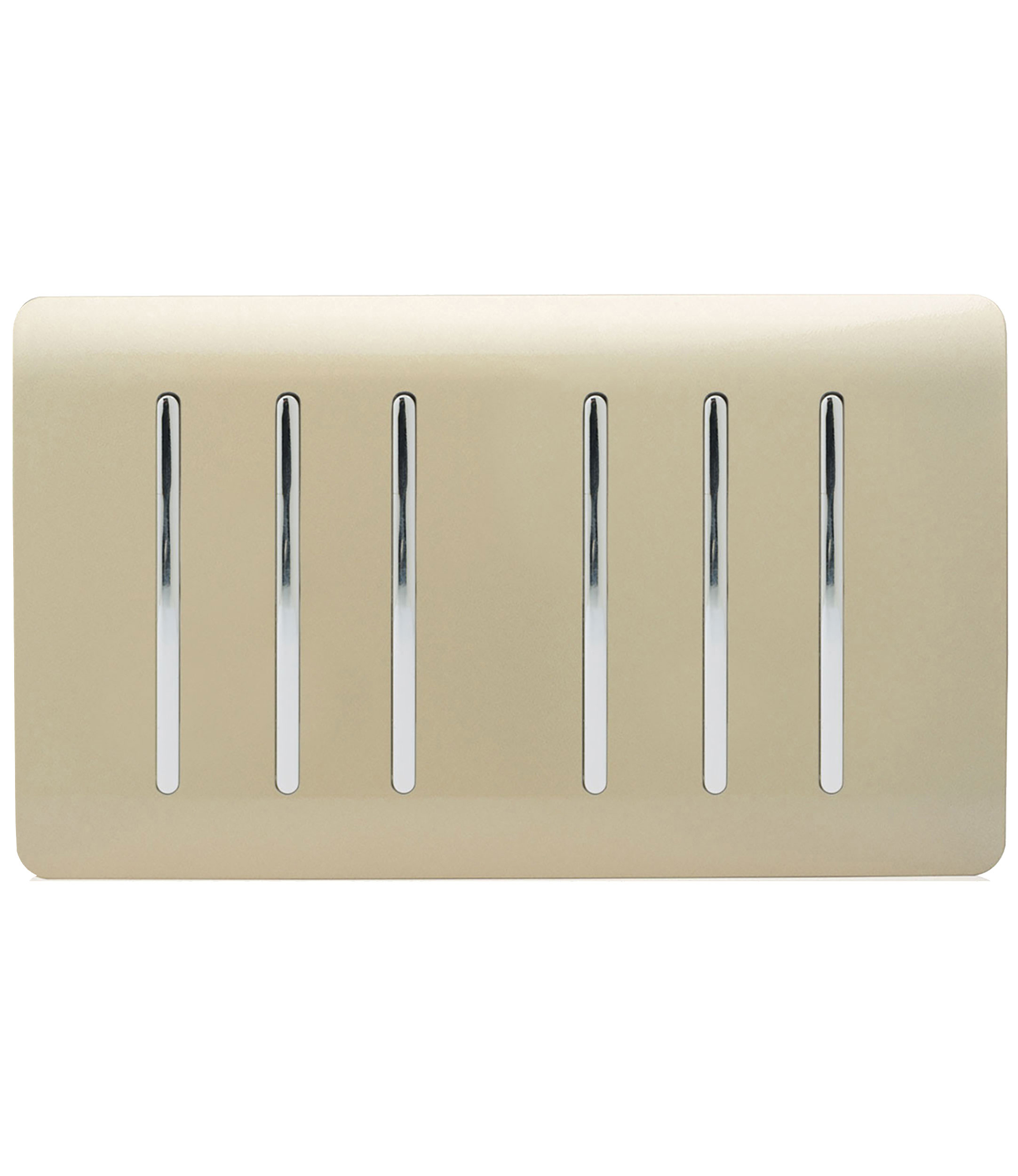 ART-SS66GO  6 Gang 2 Way 10 Amp Rocker Twin Plate Champagne Gold